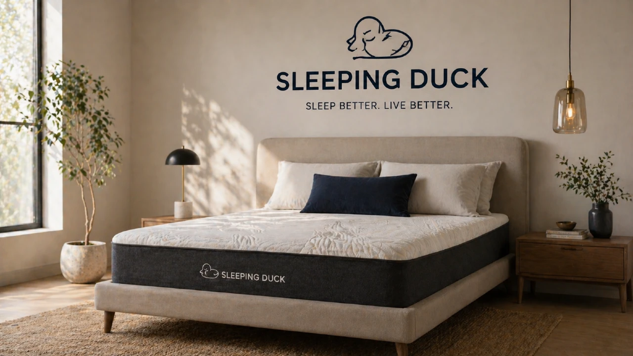 Sleeping Duck mattress modern bedroom comfort minimalist bedding setup